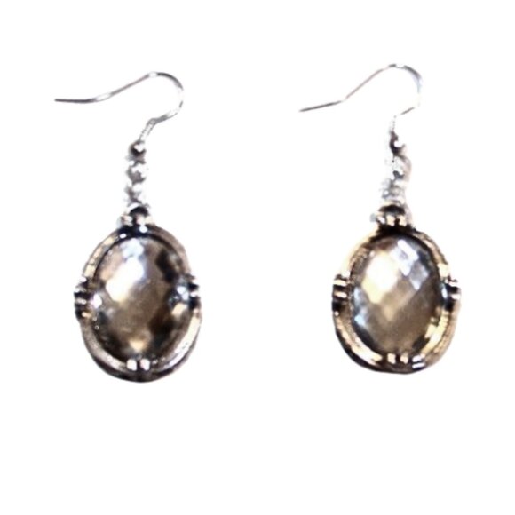 Art Nouveau Crystal Drop Earrings - Picture 4 of 6